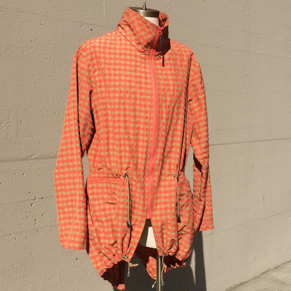 Mycra Pac One Checkered Gingham Drawstring Jacket - Picture 2 of 12